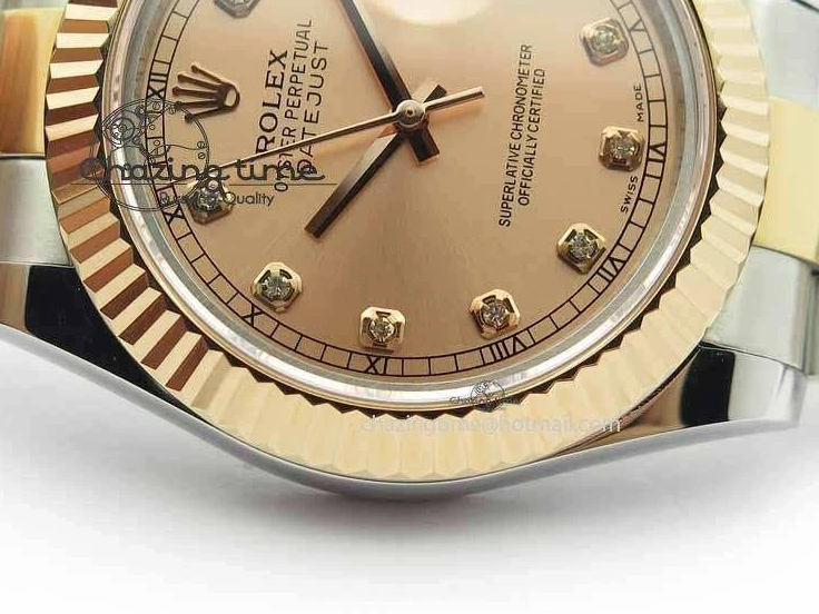 MiroTime 0201 DateJust II 41mm SS RG BP Maker Best Edition RG Diam Dial On SS RG Bracelet SA Efficient 3712